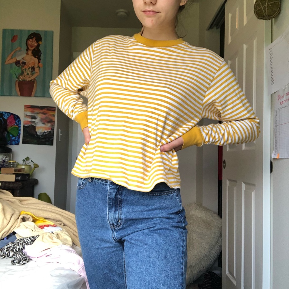 Yellow striped shirt